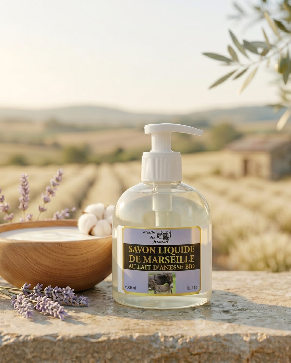 Savon liquide de Marseille au lait d’ânesse BIO 300ml