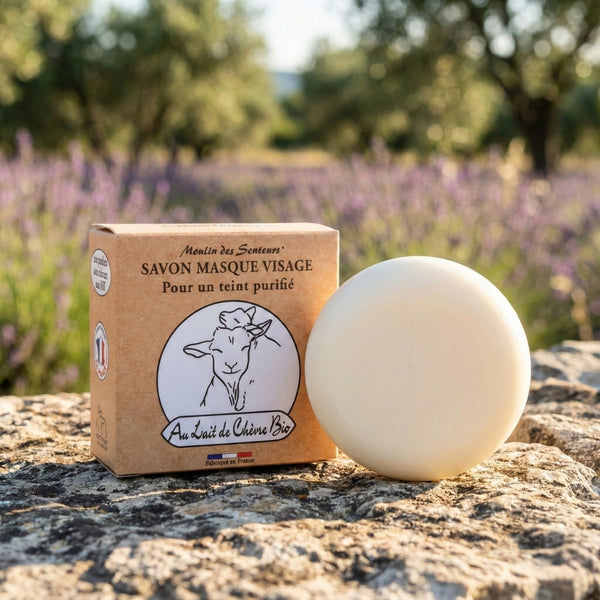 Savon masque au lait de chèvre bio 100g